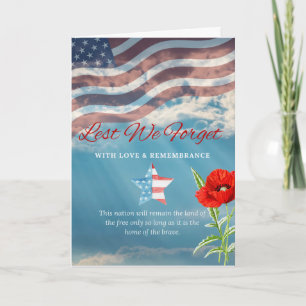 Veterans Day - Wir dürfen nicht vergessen Flagge H Karte