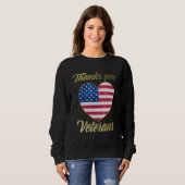 Veterans Day with American flag for Men Dad Women  Sweatshirt (Vorne ganz)