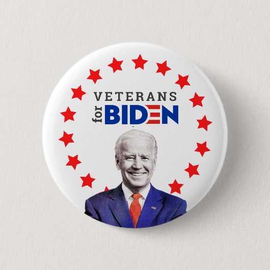 Veterans for Joe Biden Presidential Election Button (Vorderseite)
