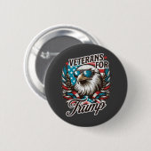 Veterans for Trump Button (Vorne & Hinten)