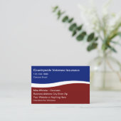 Veterans Insurance Services Patriotic Visitenkarte (Stehend Vorderseite)