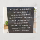 Veterans Memorial Postkarte (Vorderseite)