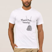 Veterans Militärhundemarken Danke, T - Shirt (Vorderseite)