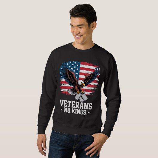 Veterans No Kings American Eagle Sweatshirt (Vorne ganz)