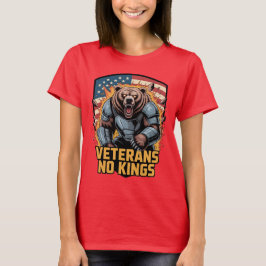 Veterans No Kings Graphic Bear T-Shirt
