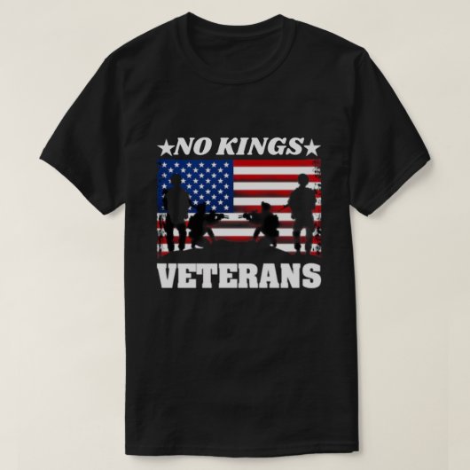 Veterans No Kings - Patriotic Veterans Day 2025 T-Shirt (Design vorne)