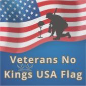 Veterans No Kings USA Flag Aufkleber (Vorderseite)