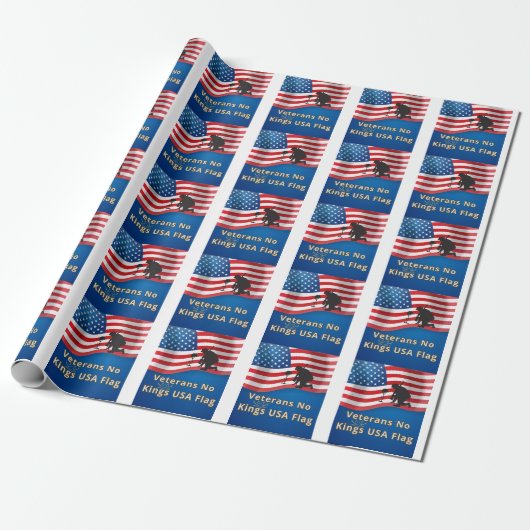 Veterans No Kings USA Flag Geschenkpapier (Ungerollt)