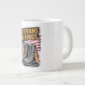 Veterans No Kings USA Flag Jumbo-Tasse (Vorderseite Rechts)