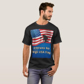 Veterans No Kings USA Flag T-Shirt (Vorne ganz)