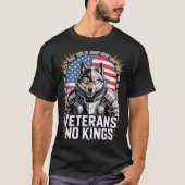 Veterans No Kings Wolf Design for Proud Military T-Shirt (Vorderseite)