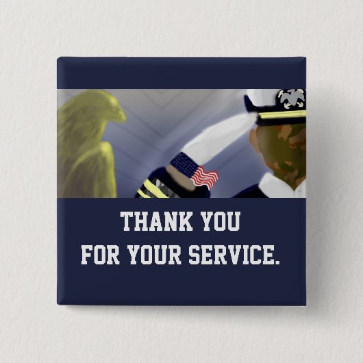 Veterans Thank You for Your Service Button (Vorderseite)