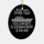 Veterans U S Dwight D Eisenhower T-Shirts Veterans Keramik Ornament (Rechts)