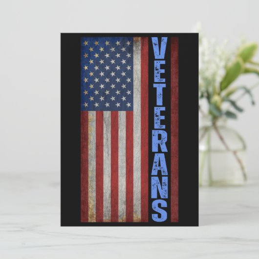 VETERANS USA FLAG 4. JULI EINLADUNG (Stehend Vorderseite)