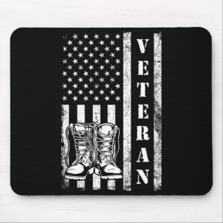 Veterantag Militär-Kampfstiefel Hundemarken Mousepad