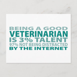 Veterinär 3% Talent Postkarte
