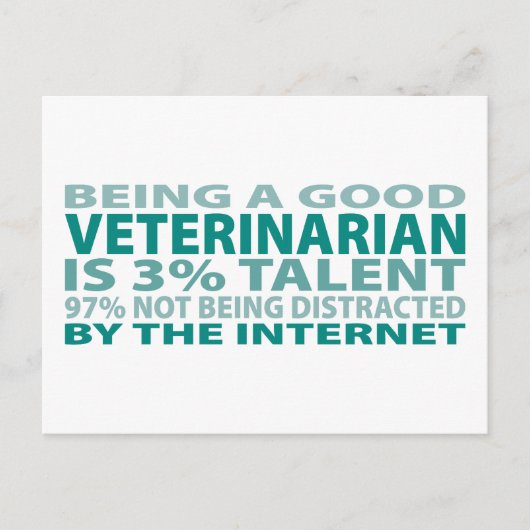 Veterinär 3% Talent Postkarte (Vorderseite)