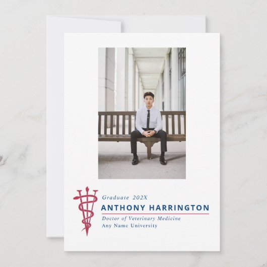 Veterinär-Foto-Symbol Rot Blau Ankündigung (Vorderseite)