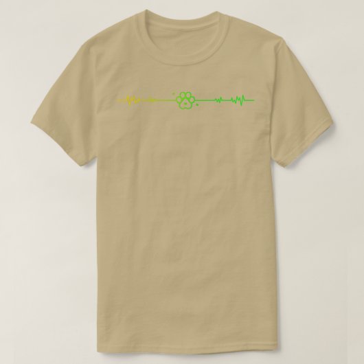 Veterinär-Krankenpfleger Paw Heartbeat 1 T-Shirt (Design vorne)