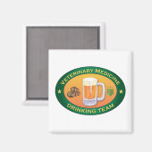 Veterinär-medizinisches Getränketeam Magnet (Vorderseite/Rückseite)