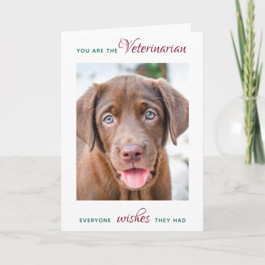 Veterinär Personalisiertes Weihnachtsgebäck Foto Feiertagskarte (Vorderseite)