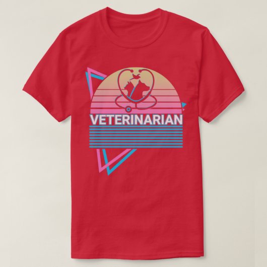 Veterinär Retro T-Shirt (Design vorne)