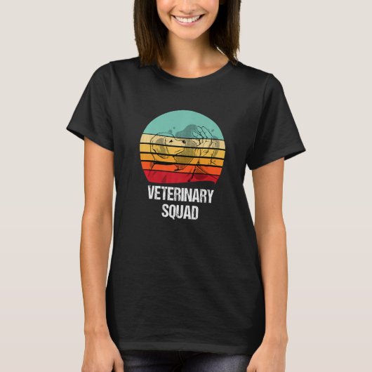 Veterinär-Squad Veterinary Veterinary Technology T-Shirt (Vorderseite)
