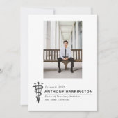 Veterinär-Symbol Foto Weiß Schwarz Ankündigung (Vorderseite)