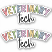Veterinär-Tech | Veterinärmediziner Technischer Di Aufkleber (Vorderseite)
