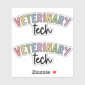 Veterinär-Tech | Veterinärmediziner Technischer Di Aufkleber (Blatt)