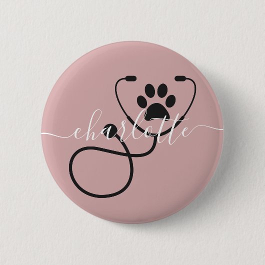 Veterinär-technischer Tierarztassistent Button (Vorderseite)