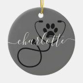 Veterinär-technischer Tierarztassistent Keramik Ornament (Vorne)