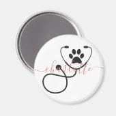 Veterinär-technischer Tierarztassistent Magnet (Vorderseite/Rückseite)