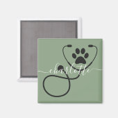 Veterinär-technischer Tierarztassistent Magnet (Vorderseite/Rückseite)