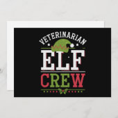 Veterinär-Weihnachtself Feiertagskarte (Vorne/Hinten)