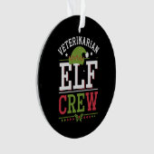 Veterinär-Weihnachtself Ornament (Vorderseite)