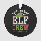Veterinär-Weihnachtself Ornament (Vorderseite)