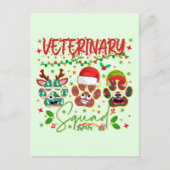 Veterinär-Weihnachtskommando Postkarte (Vorderseite)