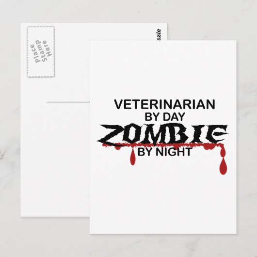 Veterinär Zombie Postkarte (Vorne/Hinten)