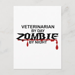 Veterinär Zombie Postkarte