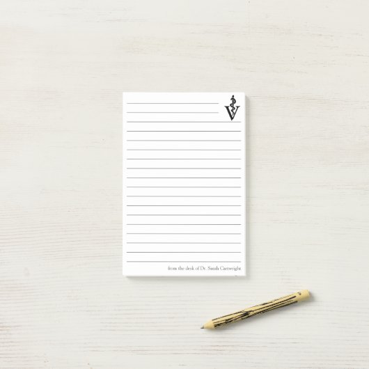 Veterinäramt Caduceus Post-it Klebezettel (Auf Schreibtisch)