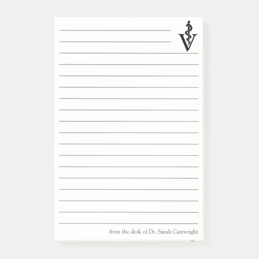 Veterinäramt Caduceus Post-it Klebezettel (Vorderseite)