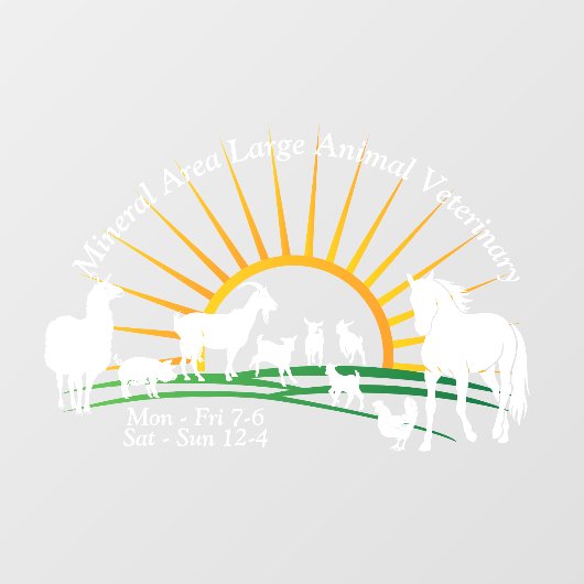 Veterinäramt Fensteraufkleber (Blatt)