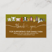 Veterinäramt für Landtiere Vielen Dank Visitenkarte (Vorderseite)