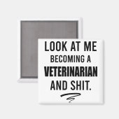 Veterinäramt Shirt Funny Vet Abschluss Geschenk Sh Magnet (Vorderseite/Rückseite)
