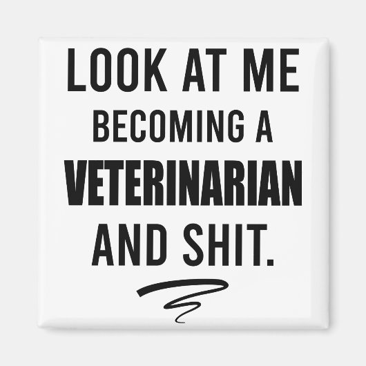 Veterinäramt Shirt Funny Vet Abschluss Geschenk Sh Magnet (Vorne)