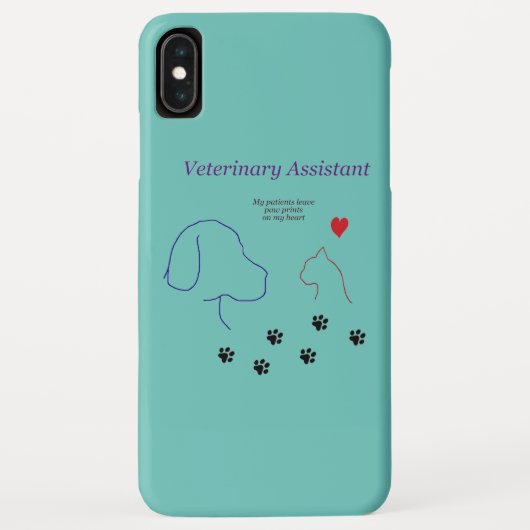 Veterinärassistent-Paw-Ausdruck auf meinem Herzen Case-Mate iPhone Hülle (Rückseite)
