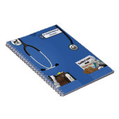 Veterinärblau scheuert sich u. Taschen-Entwurf Notizblock (Rechte Seite)