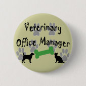 Veterinärbürovorsteher Button (Vorderseite)