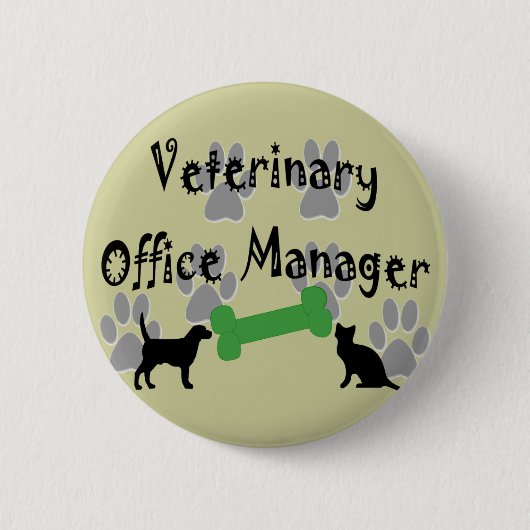 Veterinärbürovorsteher Button (Vorderseite)